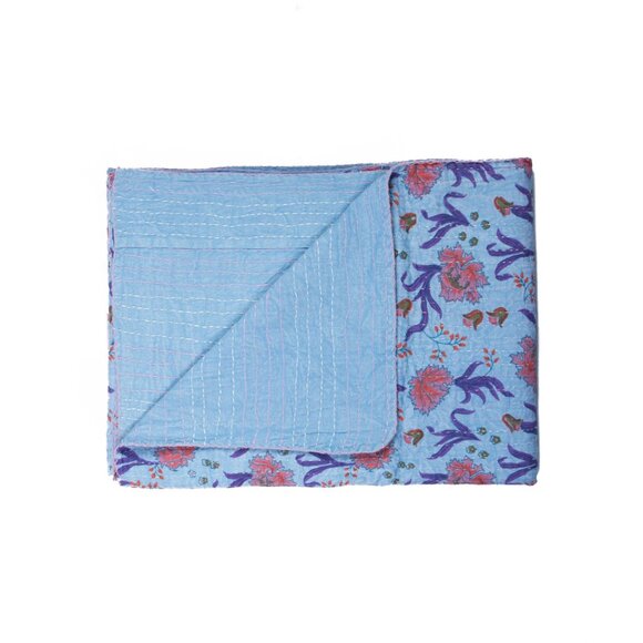 Taj Hotel Home Decor Kantha Cotton Throw | 1-Piece | Multicolor | 50"x70" - Picture 1 of 3